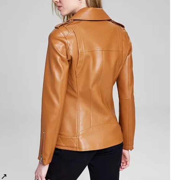 Guess Oversized Faux Leather Moto Jacket - Picture 2 of 13